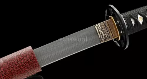 Damascus Folded Steel Japanese Katana Samurai Sword Full Tang Battle Ready Sharp