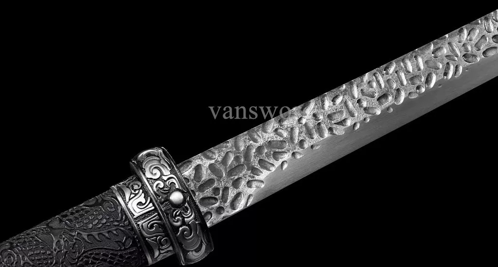 Hand Forge High Carbon Steel Chinese Tang Dynasty Dao Sharp With Black Saya.