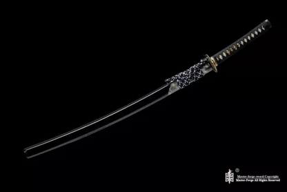 Japanese Samurai Katana Sword Clay tempered T10 Folded Steel sharp blade.