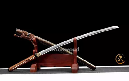 High Quality Damascus Folded Steel Handmade Katana Japanese Samurai Sword Sharp.