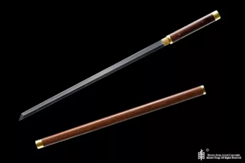 T10 Steel Clay tempered Japanese Chokuto Samurai Straight Shirasaya Sword Sharp