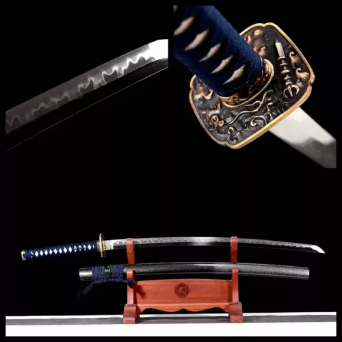 T10 Steel Clay Tempered Samurai Sharp Japanese Katana Real Battle Ready Sword.