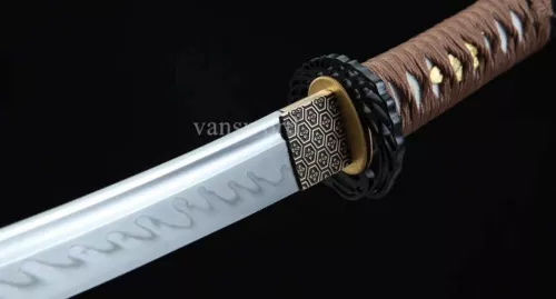 T10 Carbon Steel Clay Tempered Blade Japanese Tanto Handmade Full Tang Sword NEW