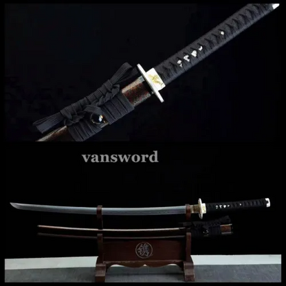 High T10 Steel Clay Tempered Japanese Katana Samurai Sword Real Weapons Sharp