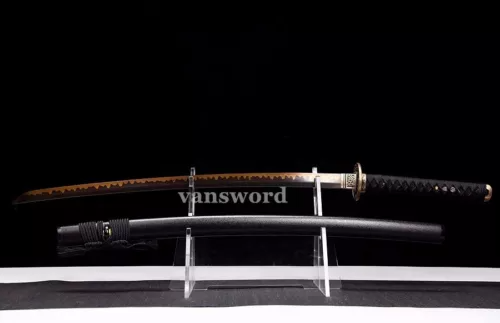 T10 Steel Clay tempered High Quality Saya Japanese Samurai Katana Sword Sharp.