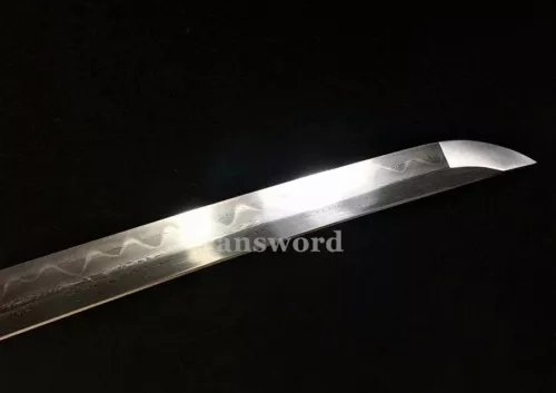 Folded Steel Clay Tempered Katana Japanese Samurai Sword Clay Tempered Sharp.