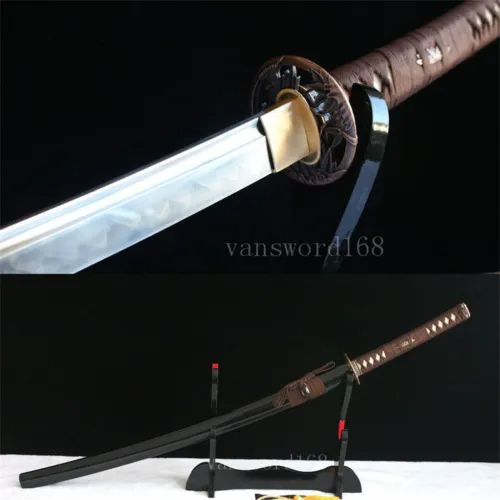 Hand Forged T10 Clay Tempered Real Japanese Katana Samurai Sword Sharp Blade