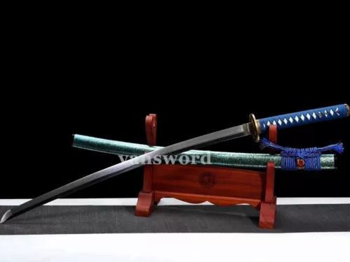 Handmade T10 Steel Clay Tempered Battle Ready Japanese Samurai Katana Sword.