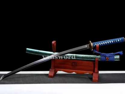 Handmade T10 Steel Clay Tempered Battle Ready Japanese Samurai Katana Sword.