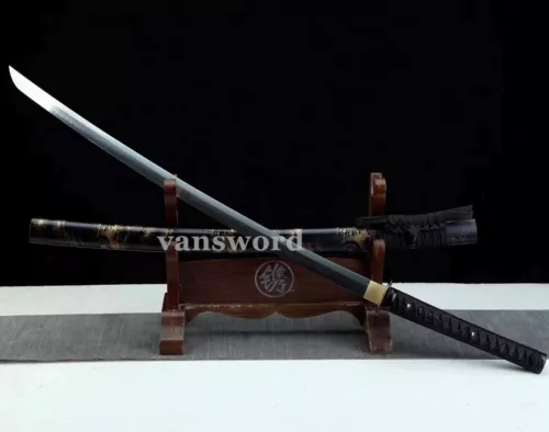 Clay Tempered Katana T10 Steel Blade Japanese Samurai Sword Real Weapons Sharp.