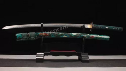 Japanese Katana Samurai Swords Clay Tempered Real Hitatsu Hamon T10 Steel Sharp.