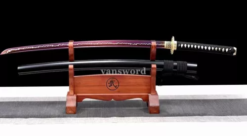 1095 carbon steel katana high quality Japanese Samurai Sword sharp Red Blade