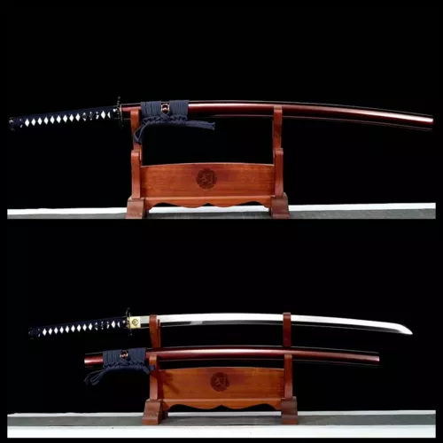 1095 High Carbon Steel Japanese Katana Samurai Sword Sharp Full Tang Red Saya