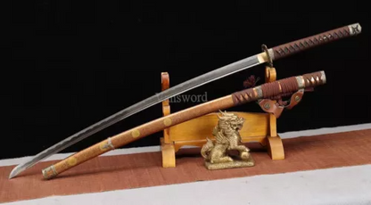 Traditional Handmade 1095 High Carbon Steel Tachi Japanese Samurai Sword Sharp