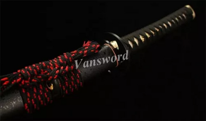 Katana Japanese Samurai Sword Handmade T10 Steel Clay Tempered Real Hamon Sharp