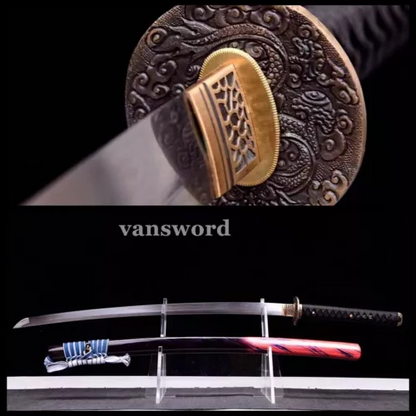 Handmade Clay Tempered Folded Steel Japanese Real Katana Samurai Sword Sharp