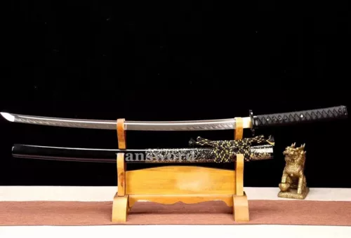 Handmade T10 Steel Clay Tempered Japanese Real Sword Samurai Battle Sharp