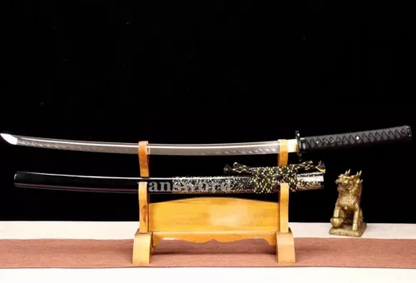 Handmade T10 Steel Clay Tempered Japanese Real Sword Samurai Battle Sharp