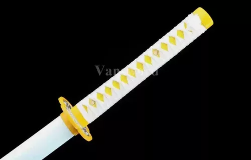 Handmade Demon Slayer Sword Agatsuma Zenitsu Japanese Katana Samurai Sword Sharp