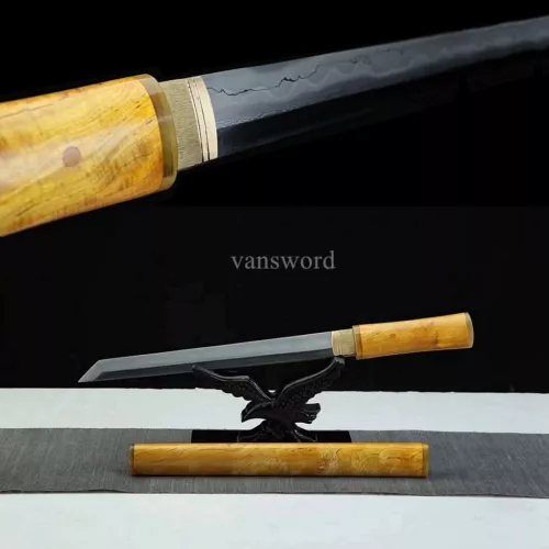 Honsanmai Clay Tempered Chinese Tang Dynasty Dao Tanto Sharp Antelope's Horn.