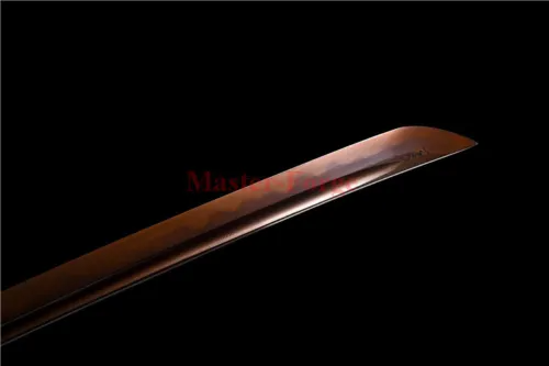 Folded Steel Clay Tempered Red Japanese Samurai Katana Sword Full Tang Sharp.