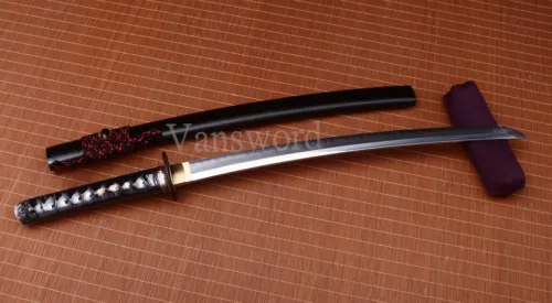 L6 Clay Tempered Handmade Japanese Wakizashi Samurai Sword Sharp Hadori Polish