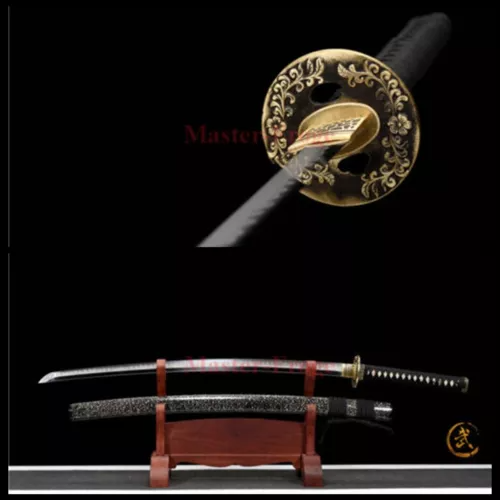 T10 Steel Clay Tempered Samurai Katana Hand-polishing Japanese Sword Real Sharp