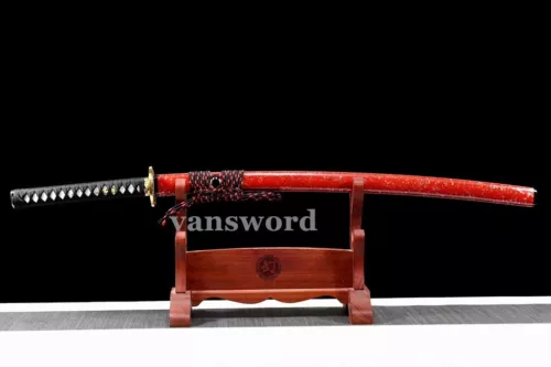 Full Tang Clay Tempered T10 Steel Katana Japanese Samurai Handmade Sword Sharp