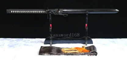 Hand Forge T10 Clay Tempered Japanese Samurai Real Hamon Ninja Sword Sharp