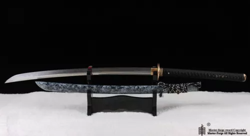 Clay Tempered T10 Steel Japanese Naginata Sword CHOJI Hamon Sharp Battle