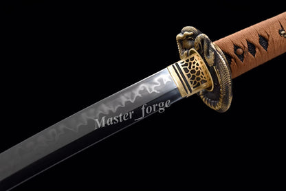 Japanese Samurai Katana Sword T10 Steel Clay Tempered Choji Hamon Sharp