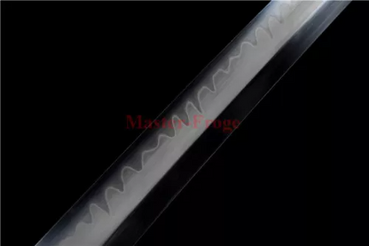 Japanese Samurai Sword T10 Steel Clay Tempered Abrasive Katana Battle Sharp