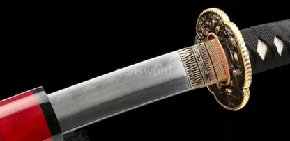 Damascus Steel Clay Tempered Japanese Katana Samurai Sword Battle Ready Sharp.