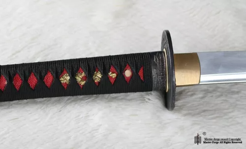 Hand forged Damascus folded steel japanese katana samurai sword full tang sharp.