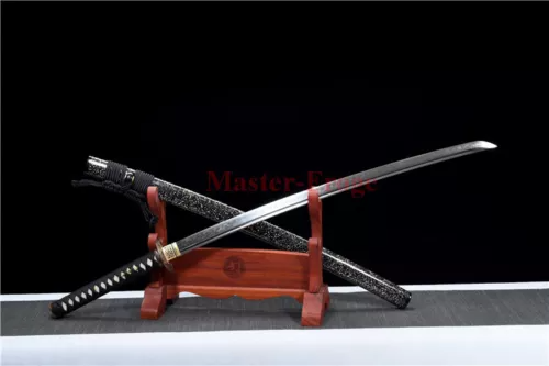 T10 Steel Clay Tempered Japanese Samurai Sword Differential Harden Katana Sharp