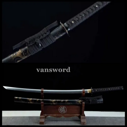 Clay Tempered Katana T10 Steel Blade Japanese Samurai Sword Real Weapons Sharp.