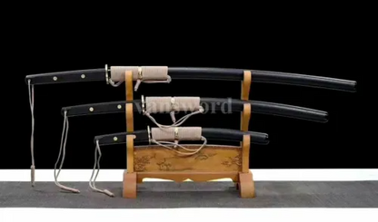 Handmade 9260 spring steel Japanese Samurai Tactical Sword set Functional Daisho