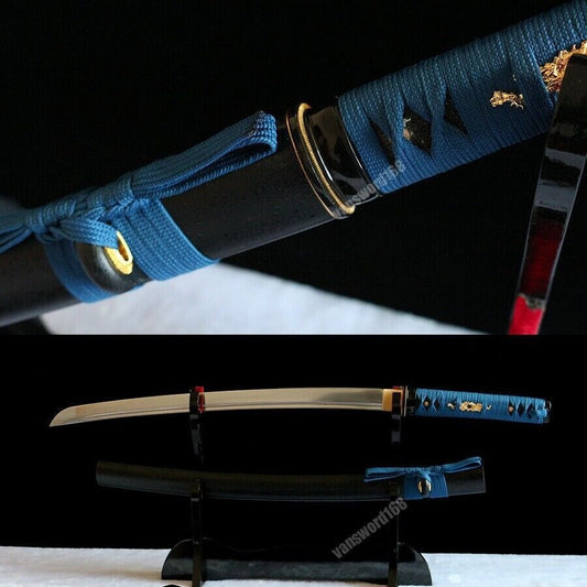 Handmade 1095 High Carbon Steel Japanese Samurai Real Sword Wakizashi Full Tang