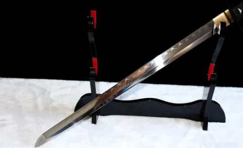 hand forge T10 clay tempered Japanese samurai real hamon ninja sword Full tang