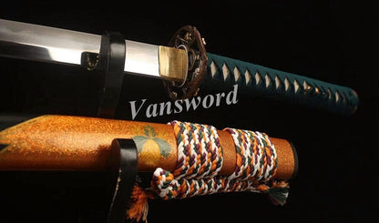 Katana Samurai Sword Top Quality Honsanmai Clay Tempered Japanese Lacquer Saya.