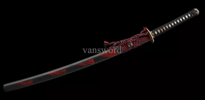 T10 Steel Clay Tempered Real Japanese Katana Samurai Battle Real Hamon Blade HOT