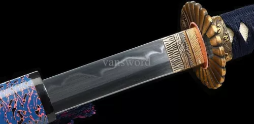 Japanese Katana T10 Carbon Steel Clay Tempered Samurai With Real Hamon Blade HOT