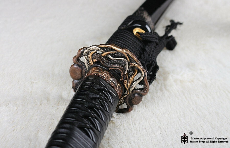 High quality handmade damascus folded steel Japanese Samurai katana Sword sharp.