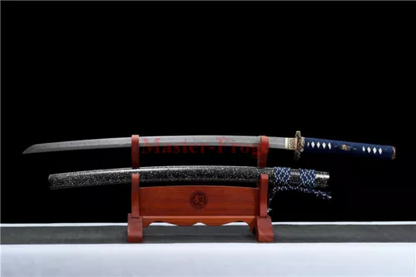 Japanese Samurai Katana Sword Clay Tempered T10 Steel Hand-abrasived Sharp