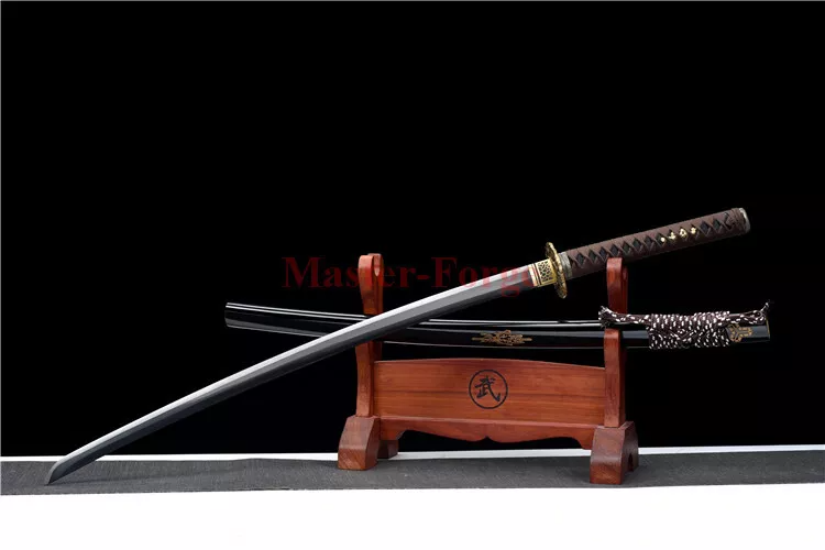 1095 Carbon Steel Japanese Samurai Full Tang Sword Katana High Quality Black