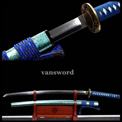 Handmade T10 Steel Clay Tempered Battle Ready Japanese Samurai Katana Sword.