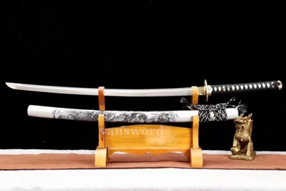 High Quality Saya Folded Steel Japanese Samurai Original Sword Katana Sharp