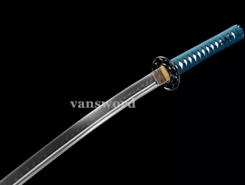 Handmade T10 Steel Clay Tempered Japanese Samurai Sword Katana Real Hamon Sharp