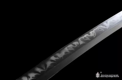 T10 steel Clay tempered japanese samurai wakizashi sword handmade CHOJI hamon