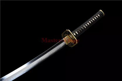 Japanese Samurai Sword T10 Steel Clay Tempered Abrasive Katana Battle Sharp